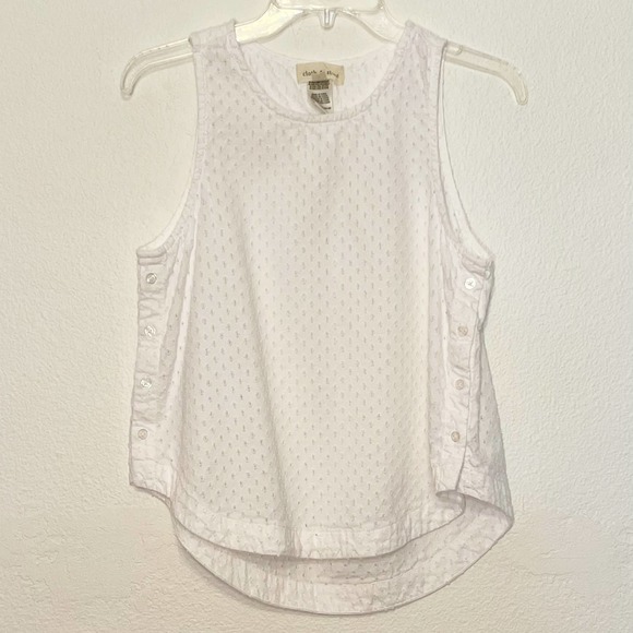 Anthropologie Clothe & Stone Eyelet Lace Tank Top White Small - Picture 3 of 14